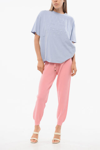 Joggers in Maglia con Polsini