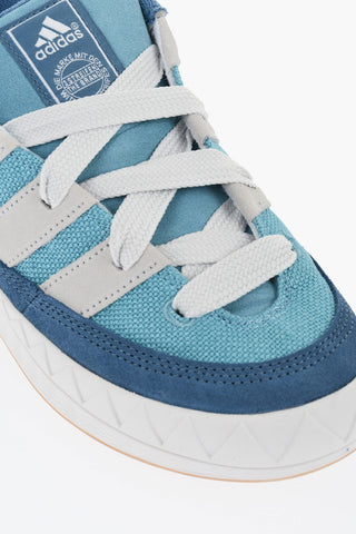 Textile and Suede Low Sneakers ADIMATIC with Wave Sole