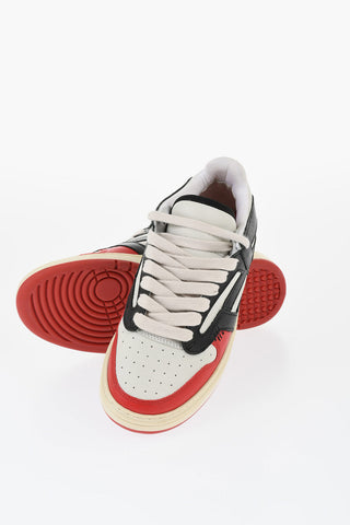 Hammered Leather Low Sneakers REPTOR Color Block