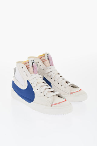 Textured Leather BLAZER MID 77 JUMBO High-Top Sneakers with Monogram