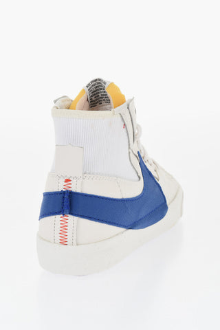 Textured Leather BLAZER MID 77 JUMBO High-Top Sneakers with Monogram