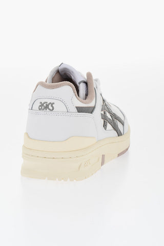 Leather Low Top Sneakers with Contrasting Details