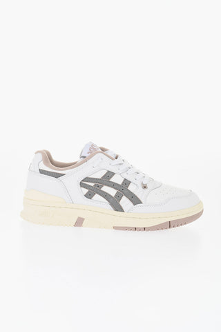Leather Low Top Sneakers with Contrasting Details