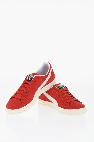 Suede Low Sneakers CLYDE OG with Gold-Effect Logo