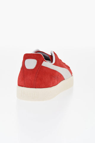 Suede Low Sneakers CLYDE OG with Gold-Effect Logo
