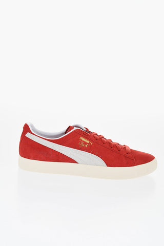 Suede Low Sneakers CLYDE OG with Gold-Effect Logo
