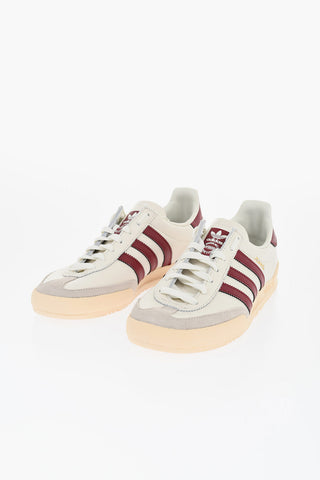 Leather JEANS Low-Top Sneakers with Contrasting Details