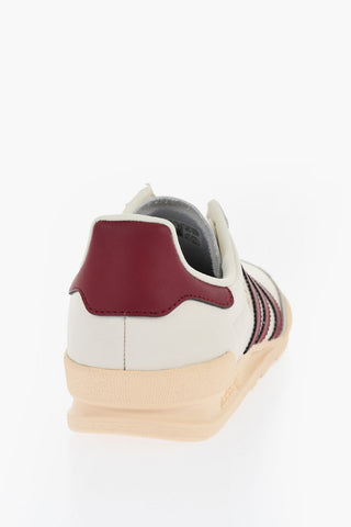 Leather JEANS Low-Top Sneakers with Contrasting Details