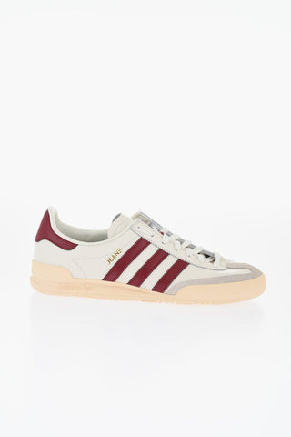Leather JEANS Low-Top Sneakers with Contrasting Details