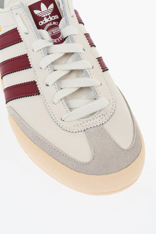 Leather JEANS Low-Top Sneakers with Contrasting Details