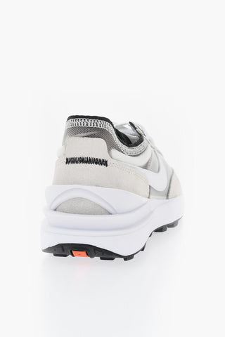 Two-Tone Suede and Mesh Low-Top Sneakers