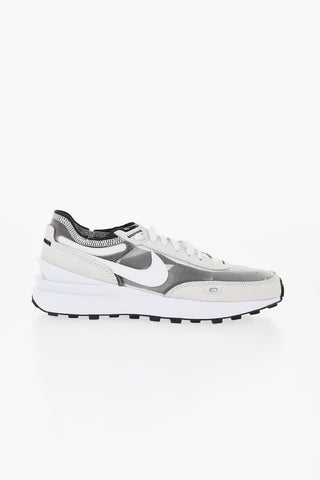 Two-Tone Suede and Mesh Low-Top Sneakers