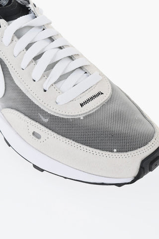 Two-Tone Suede and Mesh Low-Top Sneakers