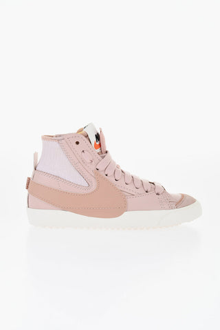 Textured Leather BLAZER MID 77 JUMBO High-Top Sneakers with Monogram