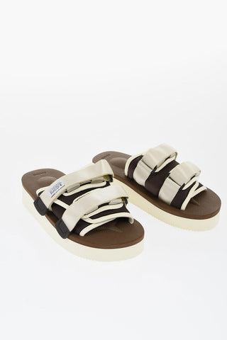 Two-Tone Fabric Sandals with 4.5 cm Sole