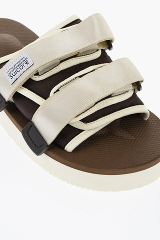 Two-Tone Fabric Sandals with 4.5 cm Sole