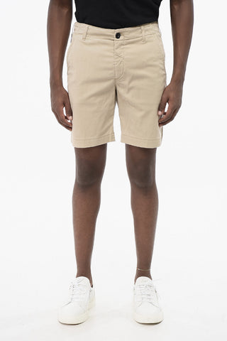 Cotton Gabardine Shorts with Belt Loops