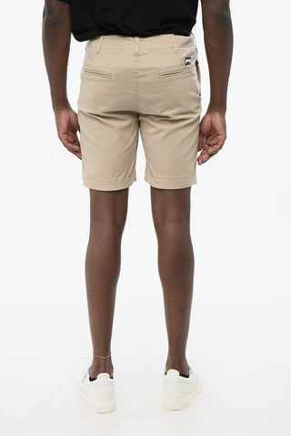 Cotton Gabardine Shorts with Belt Loops