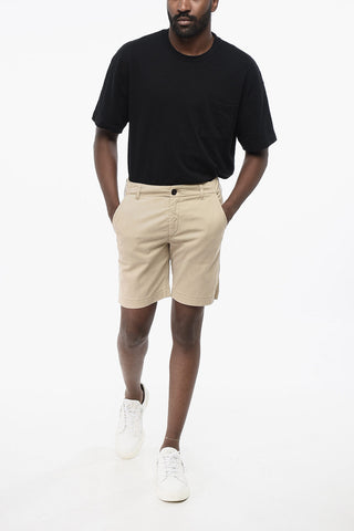 Cotton Gabardine Shorts with Belt Loops