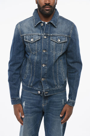 다크 워시 데님 사파리 재킷