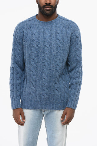 Maglia Girocollo in Lana a Trecce