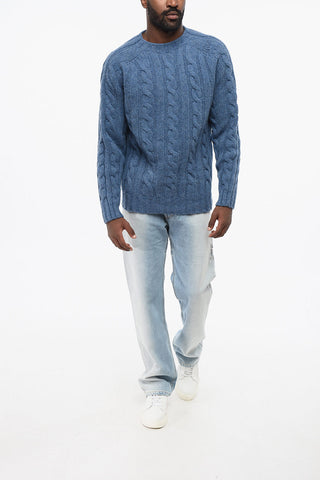 Maglia Girocollo in Lana a Trecce