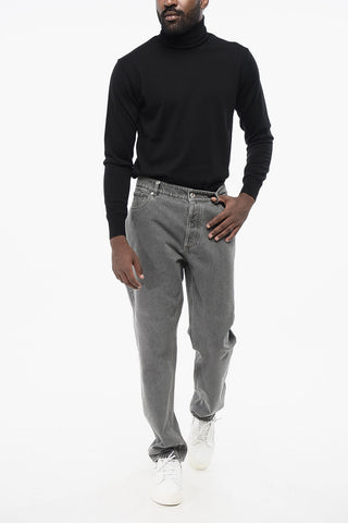 Jeans Slim Fit in Cotone con Passanti 16cm