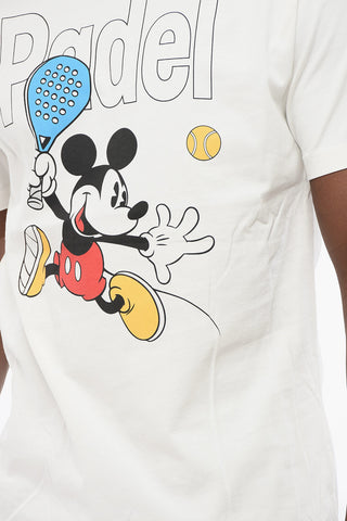 DISNEY Organic Cotton SPORT CLUB Crew-neck T-Shirt with Micky Mouse Print