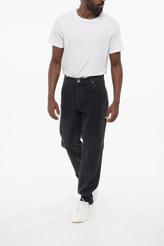 Jeans Slim Fit in Cotone con Passanti 16cm