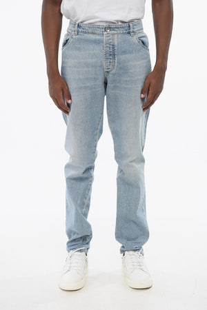 Slim Fit Denim Jeans Light Wash with 16cm Belt Loops