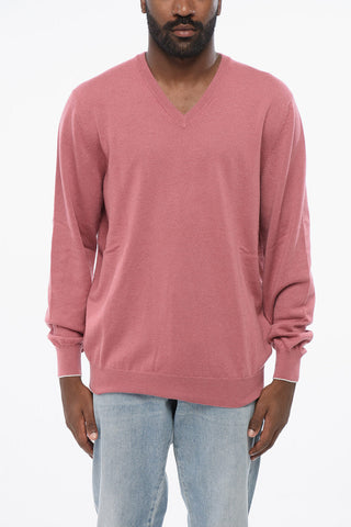 Pure Cashmere Sweater with V-Neck