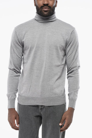 Pullover mit hohem Kragen aus Schurwolle