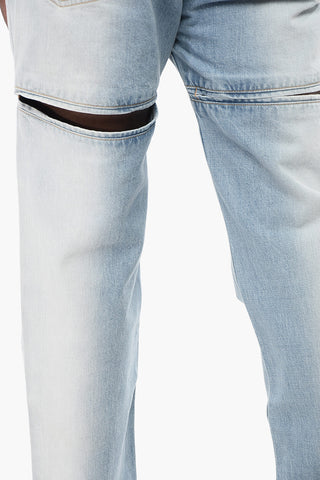Jeans Regular Fit Effetto Delave 21cm