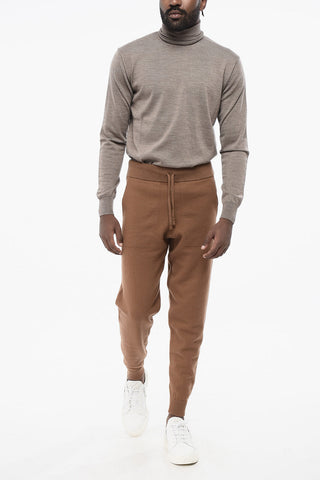 Joggers in Lana Cotta con Polsini