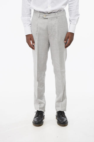 Abito Doppiopetto in Misto Lana Motivo Pied de Poule