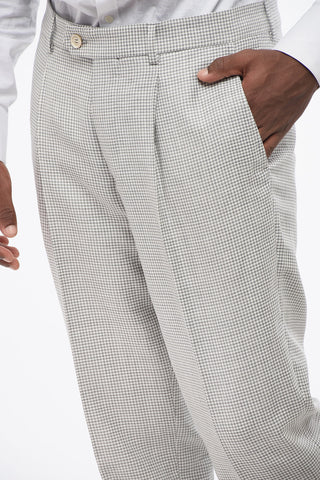 Abito Doppiopetto in Misto Lana Motivo Pied de Poule