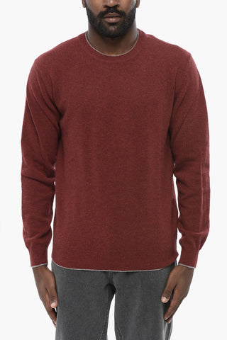 Crew Neck ICON Virgin Wool Sweater with Contrasting Patches
