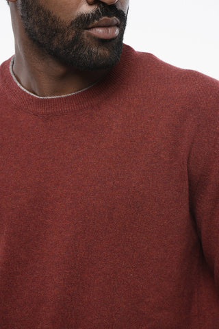 Crew Neck ICON Virgin Wool Sweater with Contrasting Patches