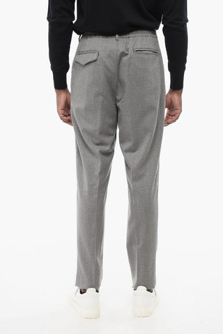 Pantaloni in Lana Stretch WAYNE con Coulisse