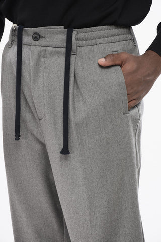 Pantaloni in Lana Stretch WAYNE con Coulisse