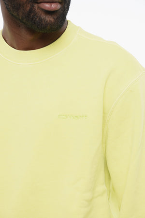 기모 면 크루넥 스웨트셔츠 DUSTER SCRIPT 자수 로고