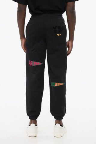 Cotton-Fleece Joggers OLIVA with Contrast Details