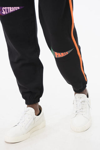 Cotton-Fleece Joggers OLIVA with Contrast Details