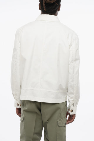 Overshirt in Misto Cotone con Zip Frontale