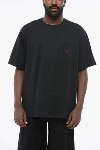 Cotton Crew-neck T-shirt with Breast Pocket