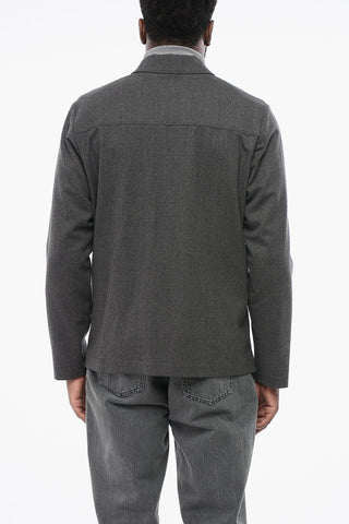 Overshirt PABLO in Lana Stretch con Tasche a Toppa