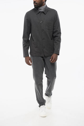 Overshirt PABLO in Lana Stretch con Tasche a Toppa