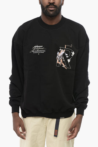 Printed Brushed Cotton HERMES Crew-neck Sweatshirt
