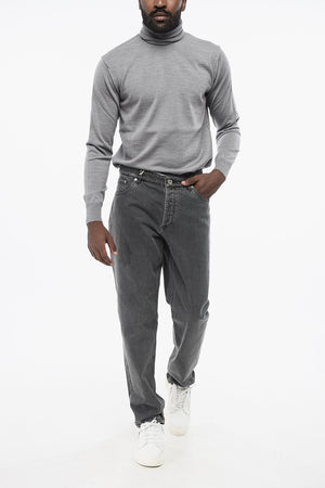 Slim-Fit-Jeans aus Baumwolle mit 16cm Gürtelschlaufen