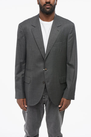 Blazer Semifoderato in Lana Vergine con Rever Classico